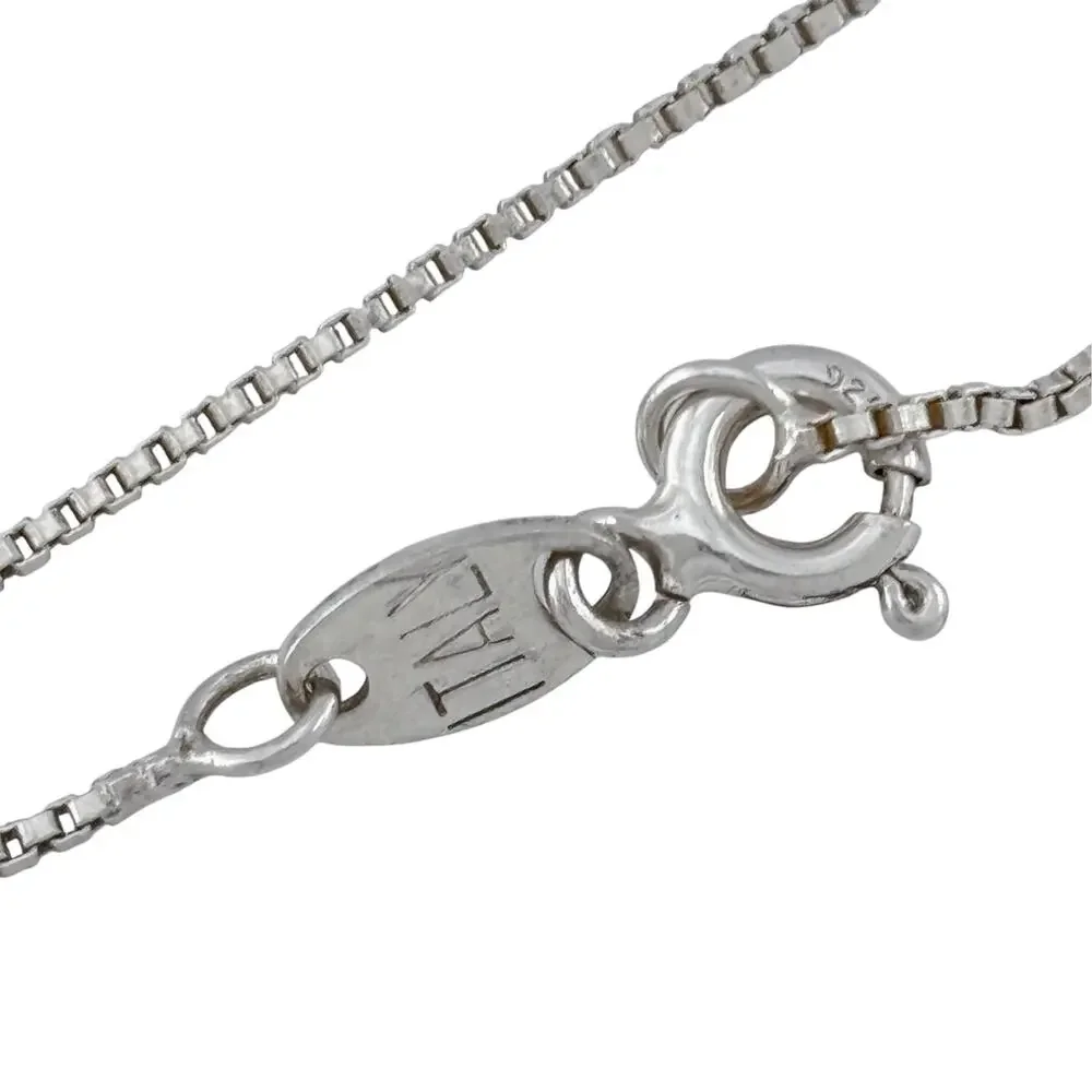 Vintage Italy Sterling Silver 925 Box Chain Necklace 18